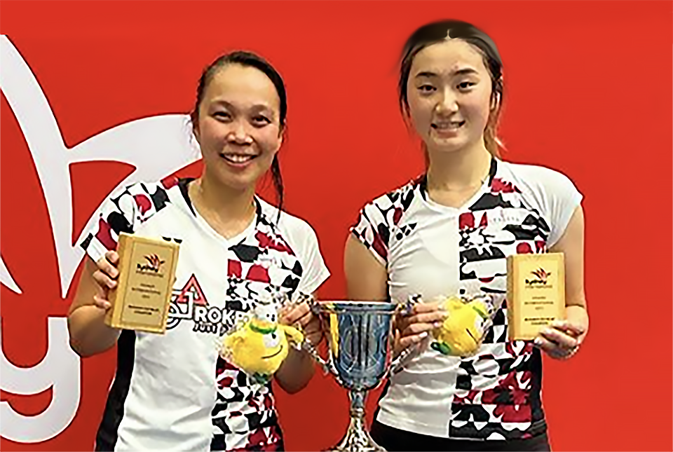 two girls celebrating victory