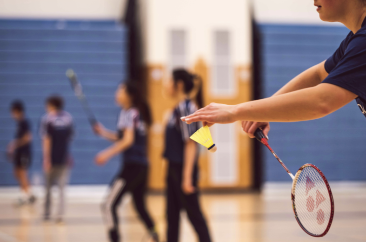 people playing badminton